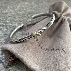 David Yurman 4mm Silver 14k Gold XStation Bracelet